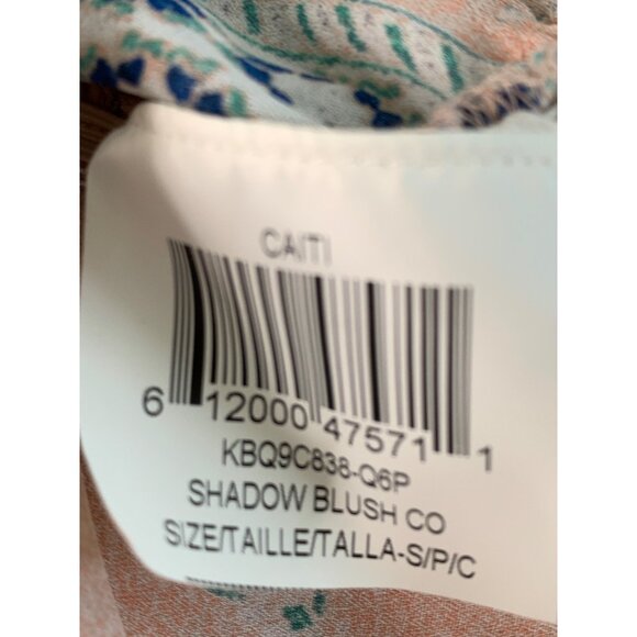 BCBGMaxazria "Caiti" Shadow Blush Printed Kimono Sleeve Romper Size S NWT 8033 - Picture 12 of 13